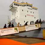 Oplevering cementschip varend tussen Italie en Griekenland afgebouwd in Nederland
